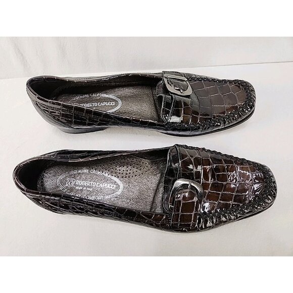 Roberto Capucci Women Shoes Brown Leather size 8.5 B Flex Comfort Italy Heel - Picture 2 of 10